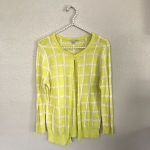 Nordstrom Halogen yellow cardigan sweater size S